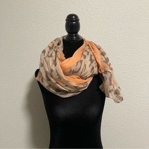 Unbranded | Vintage Y2K Peach Leopard Scarf